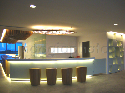 Thi công nội thất khu dịch vụ công trình phòng tập GYM Cressent Mall 3