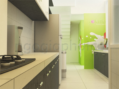 Thiết kế - Thi công nội ngoại thất hoàn thiện quán kem Yogurteen 2