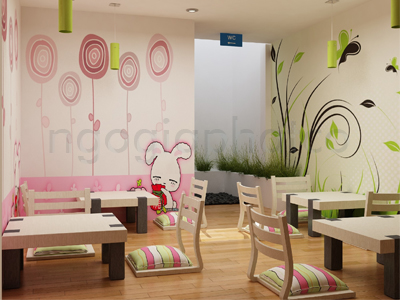 Thiết kế - Thi công nội ngoại thất hoàn thiện quán kem Yogurteen 4