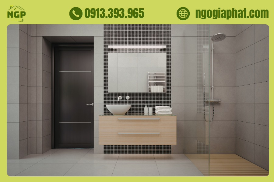 20+ Mẫu Phòng Tắm Sang Trọng Với Kệ Gỗ Đẹp Ngất Ngây 1 Mẫu Phòng Tắm