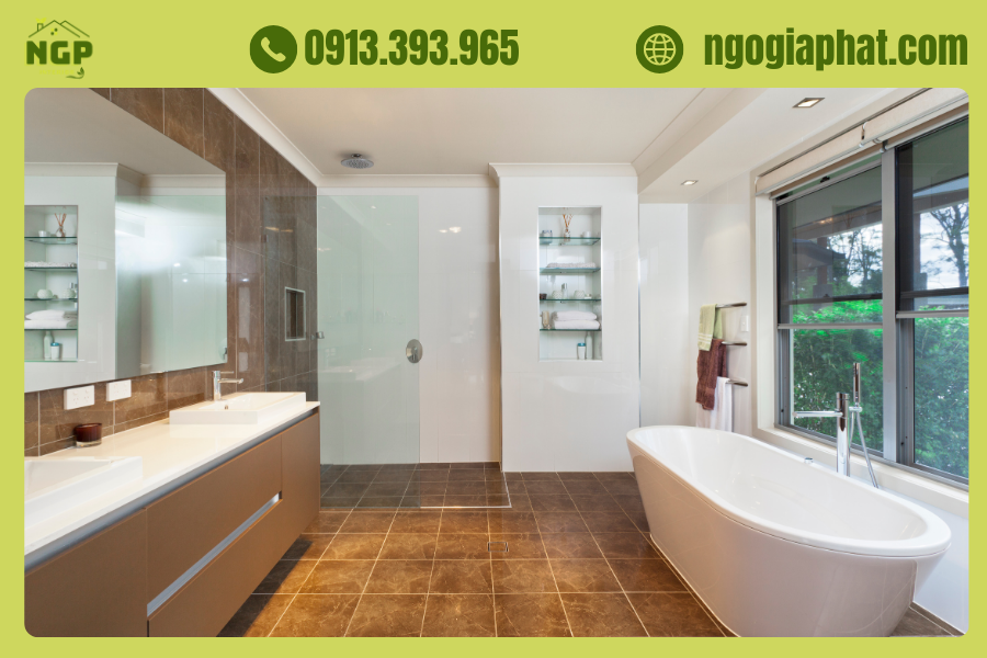 20+ Mẫu Phòng Tắm Sang Trọng Với Kệ Gỗ Đẹp Ngất Ngây 5 Mẫu Phòng Tắm