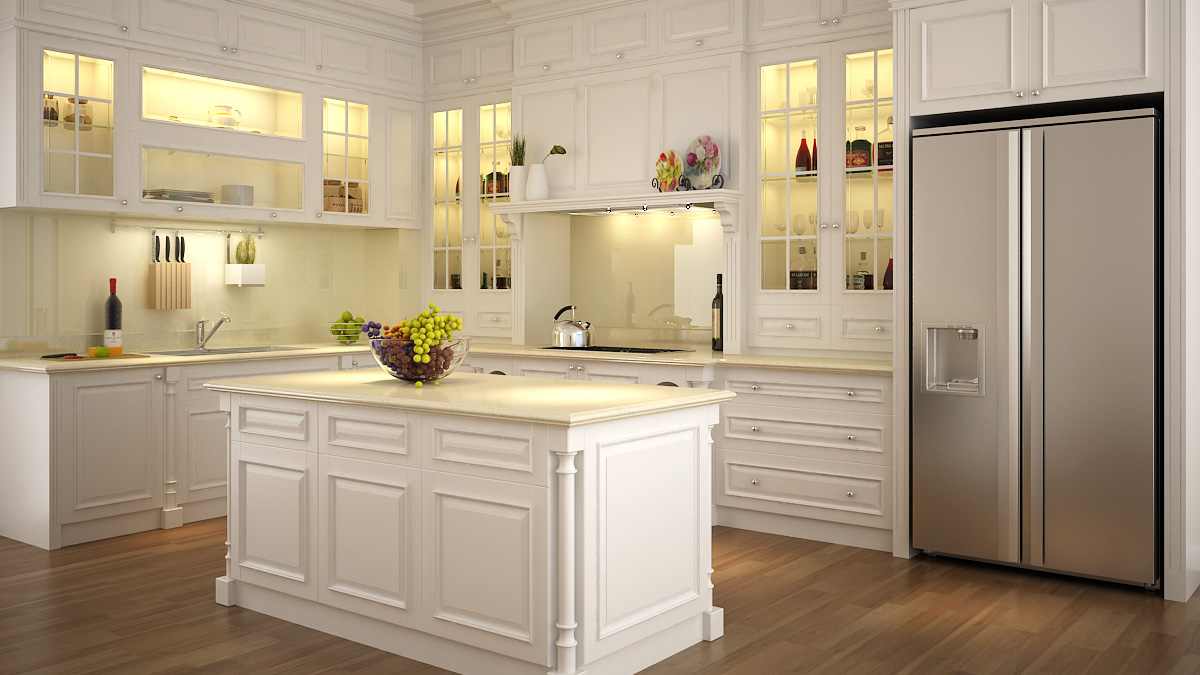 Những mẫu tủ bếp gỗ sồi trắng khiến bạn thích mê