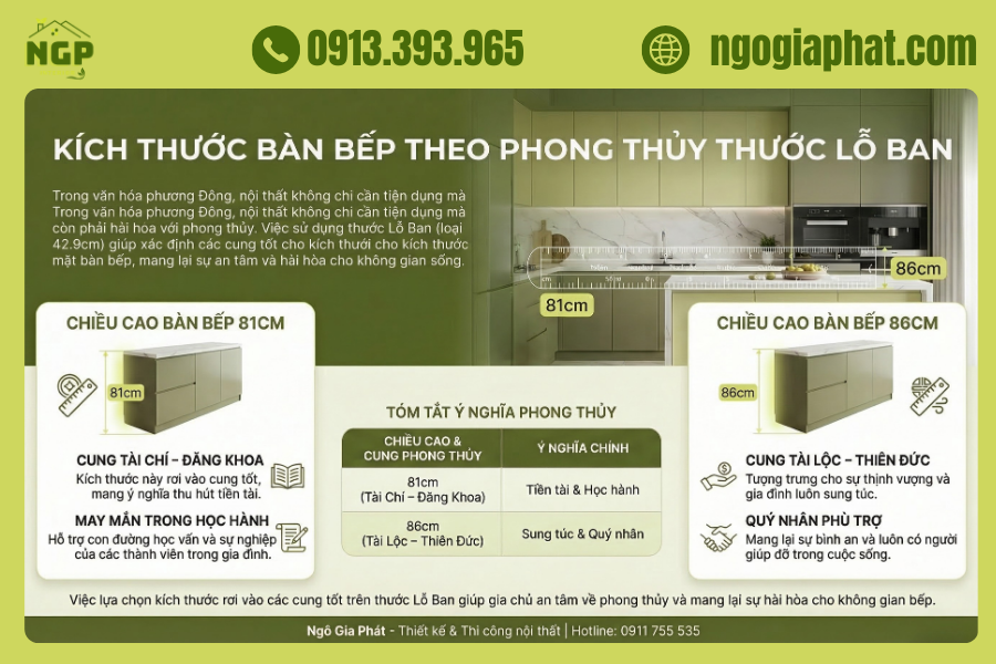 Kích Thước Bàn Bếp Chuẩn Cho Người Việt: Bí Quyết Nấu Nướng Không Mỏi 6 Kích Thước Bàn Bếp