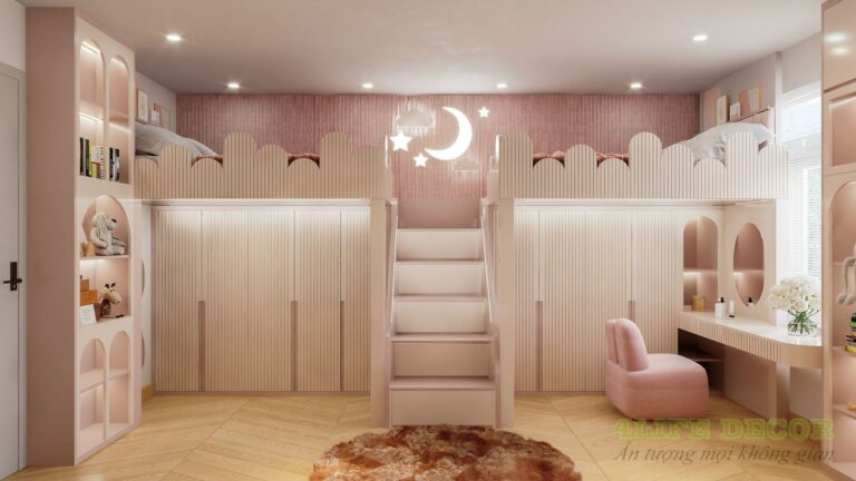 Thiết kế nội thất phòng ngủ Bánh bèo