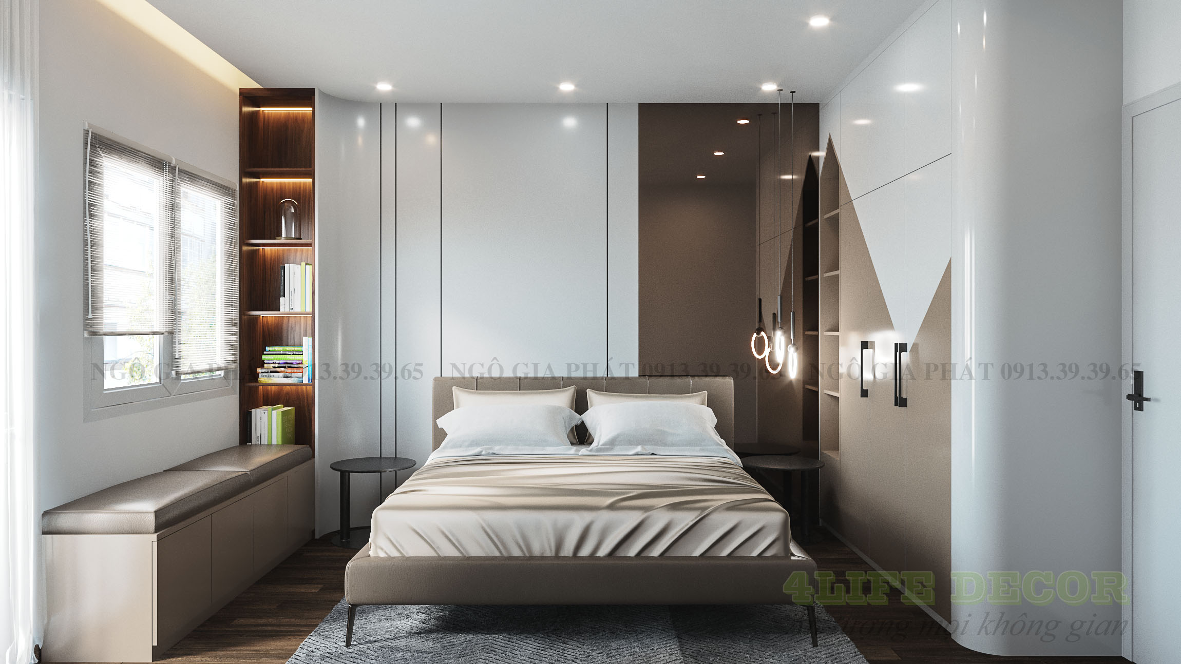 phong cách thiết kế nội thất phòng ngủ Bánh bèo