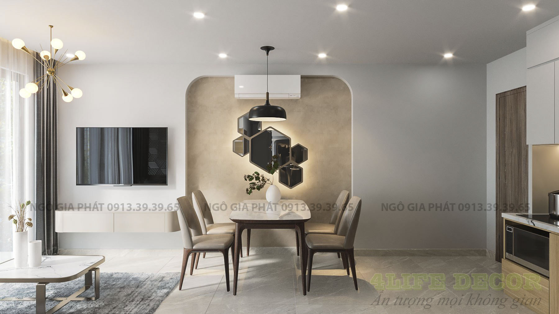 Thiet Ke Thi Cong Noi That Ban An Go Cao Cap