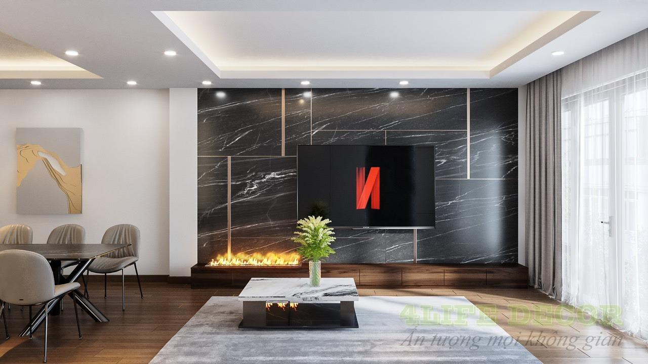 Thiết kế nội thất Tủ kệ Tivi sang trọng