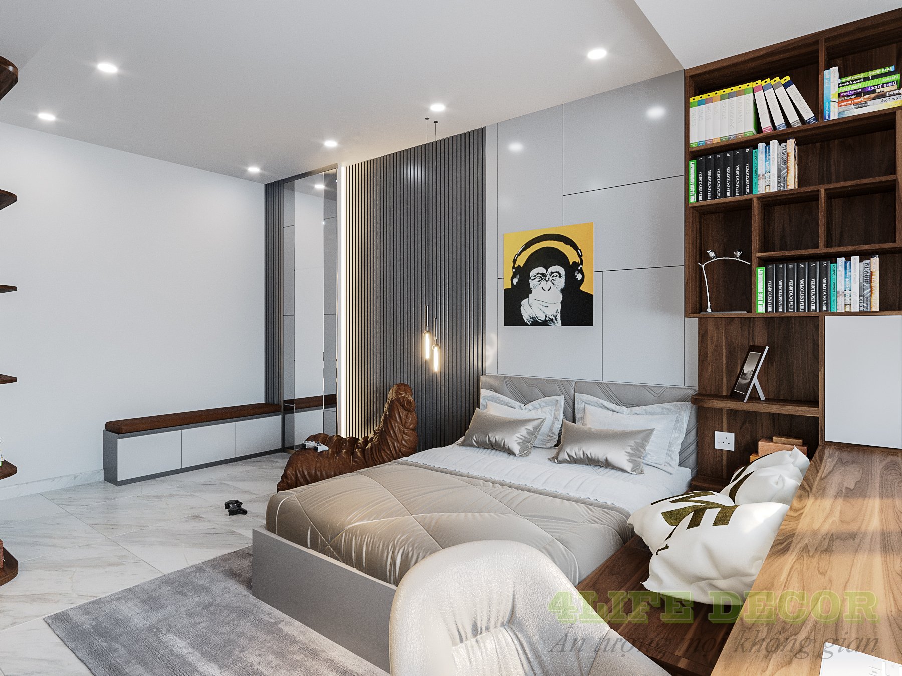 Thiết kế nội thất 2 phòng ngủ