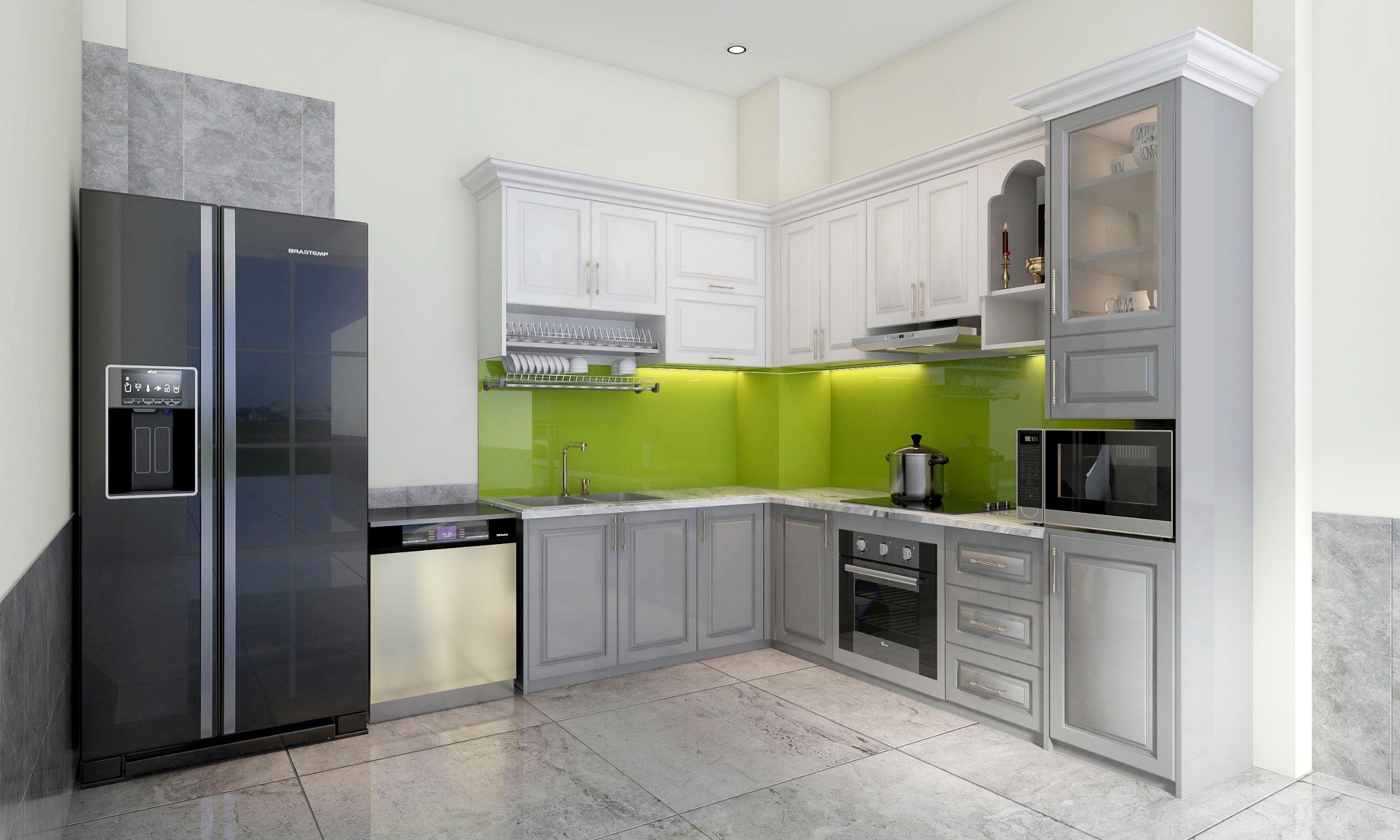 Mẫu tủ bếp nhựa đẹp chất lượng