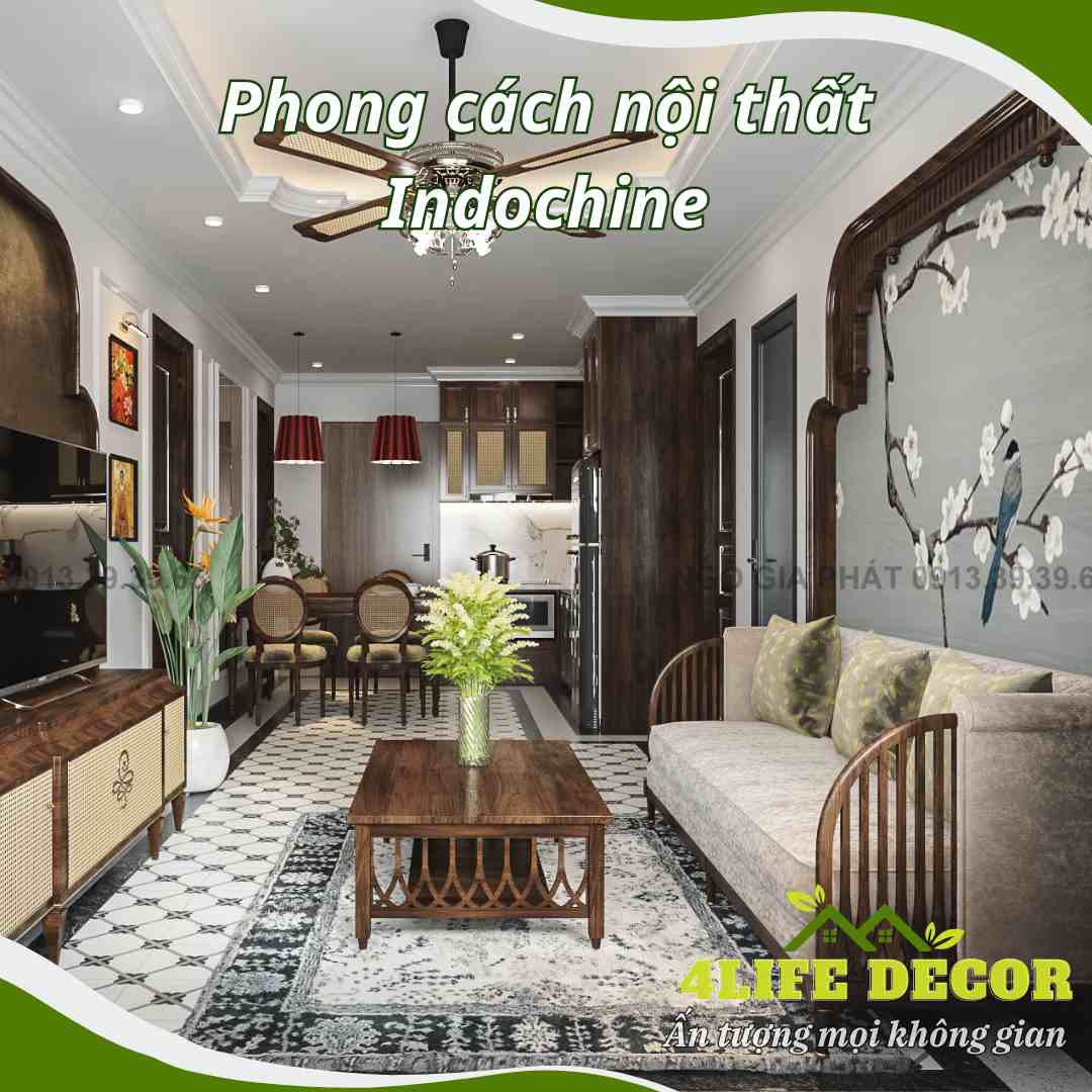 Phong cách thiết kế nội thất Indochine
