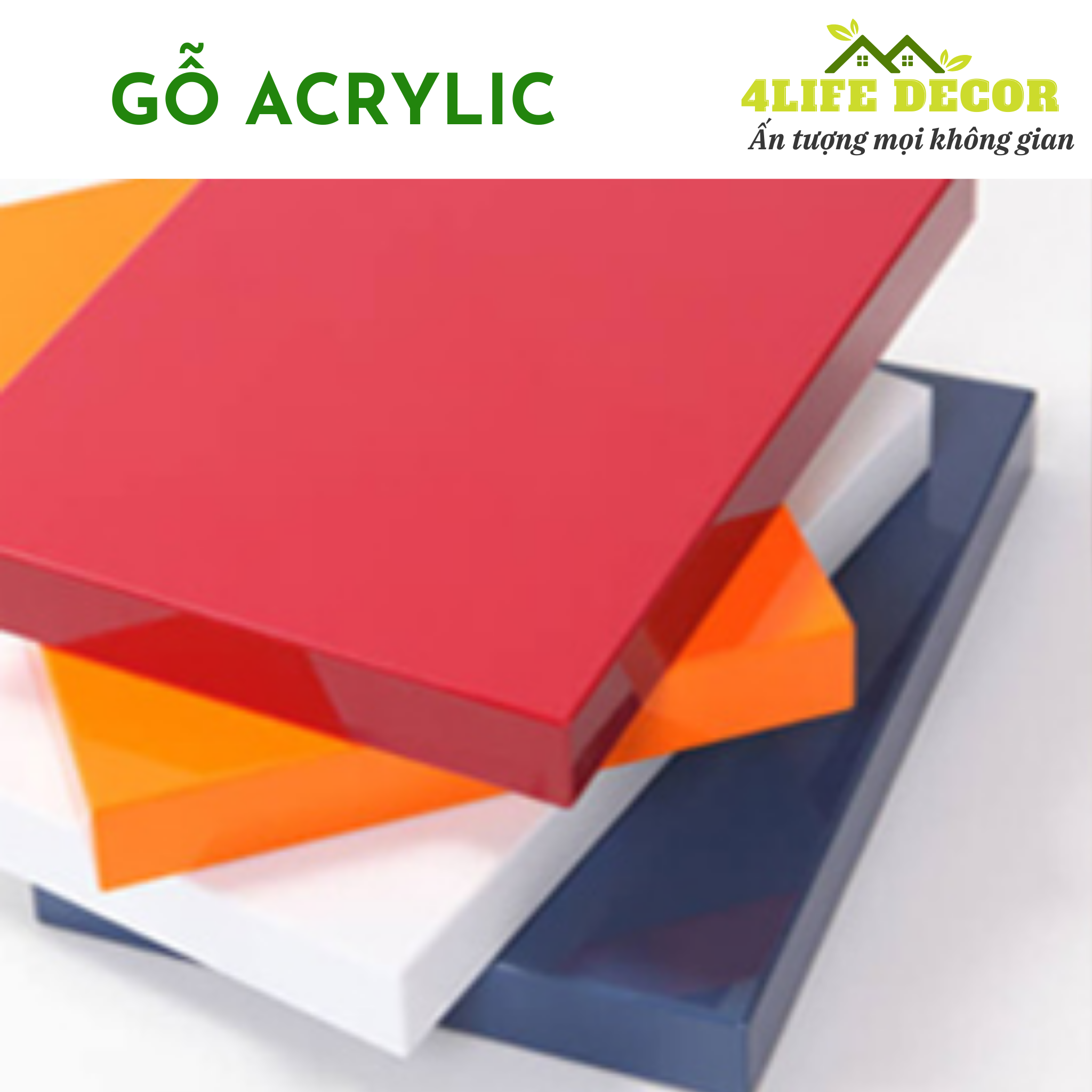 Phủ bề mặt gỗ công nghiệp - Acrylic