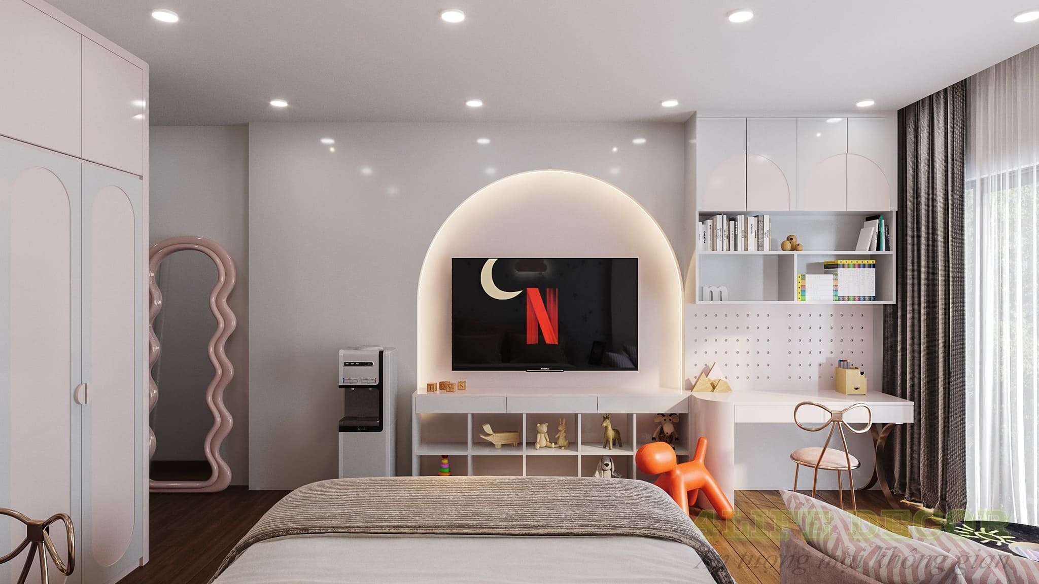 Thiết kế nội thất phòng ngủ cho bé gái