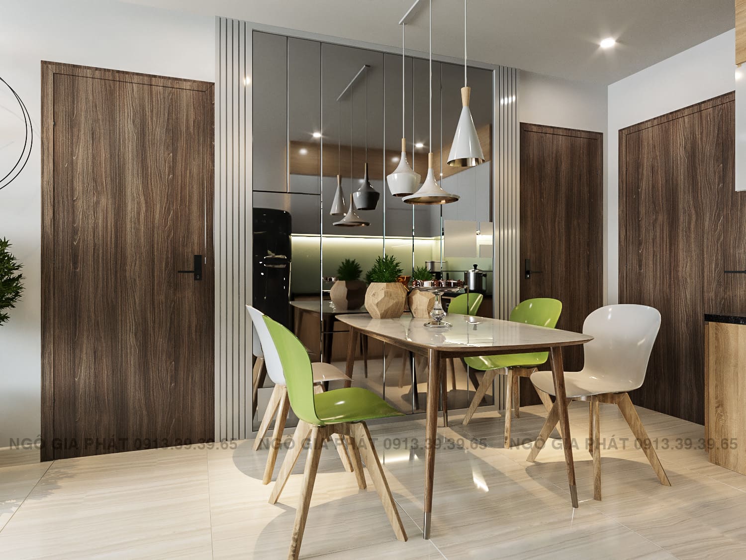 Mẫu bàn ăn gỗ công nghiệp