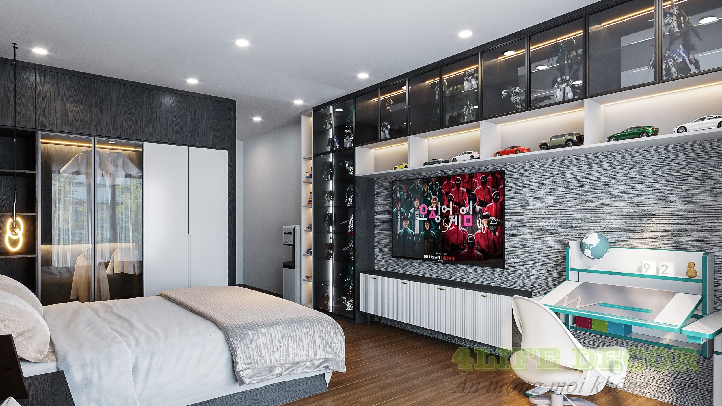 Mẫu thi công nội thất phòng ngủ cho bé