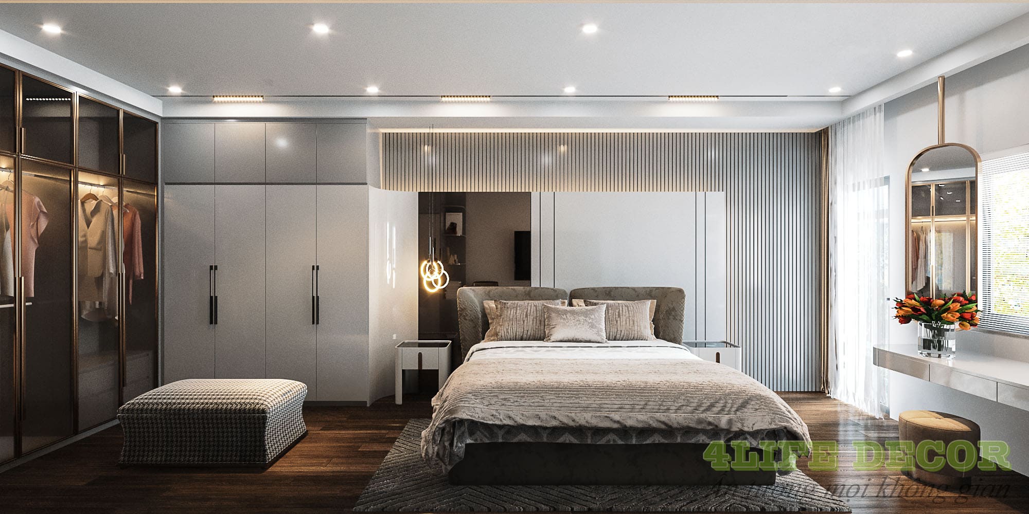 Mẫu thi công nội thất phòng ngủ nữ 03