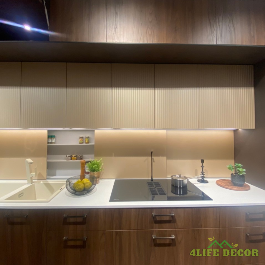 Ứng dụng vật liệu mới trong nội thất tủ bếp 02