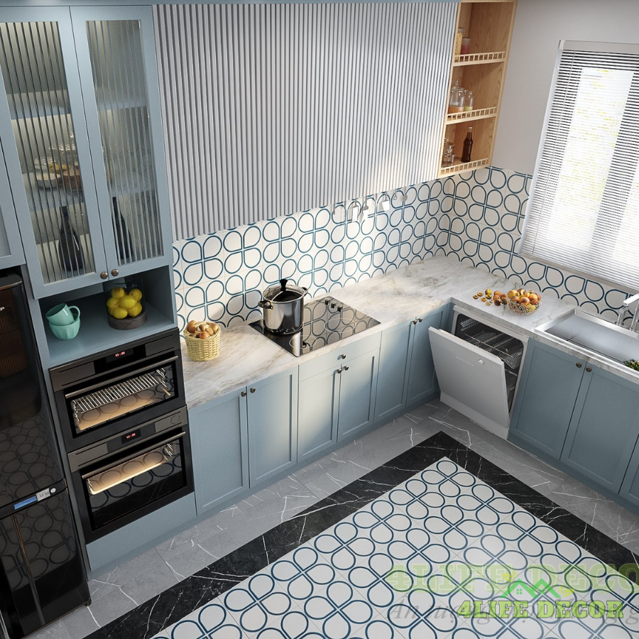 Ứng dụng vật liệu mới trong nội thất tủ bếp 03