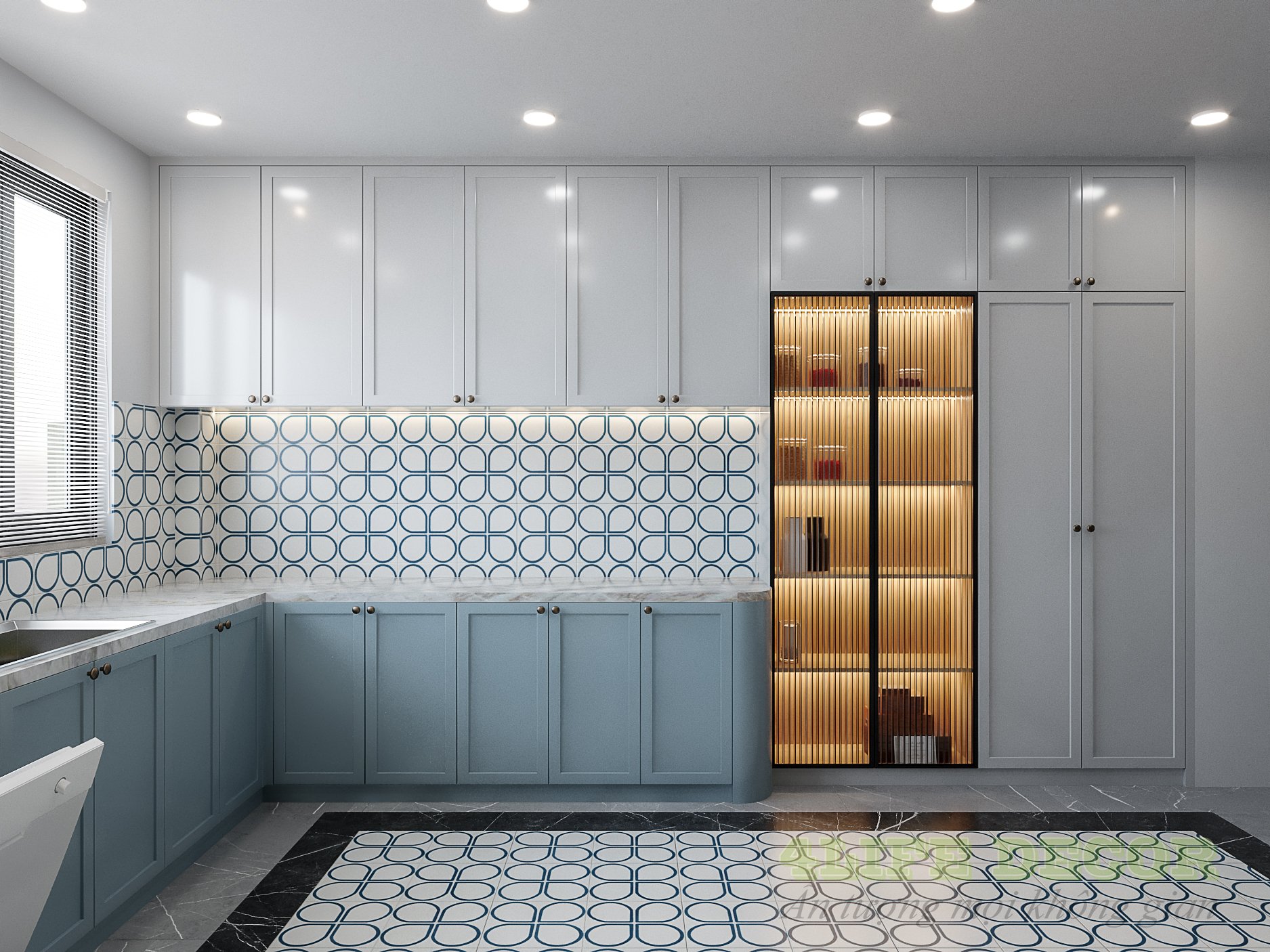 Tủ bếp Phan Sào Nam 3D View 2