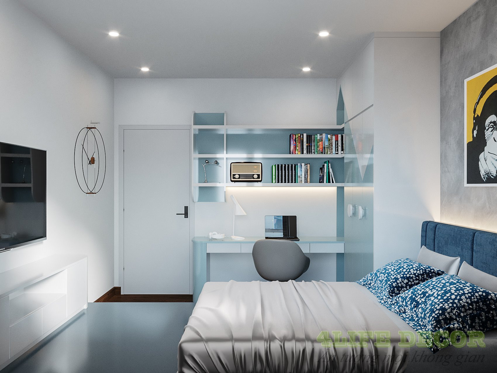 Xưởng sản xuất nội thất tủ kệ bàn học đẹp