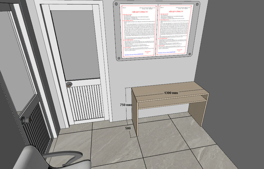 Thiết kế nội thất Chi cục Thuế phòng chờ (bản2)