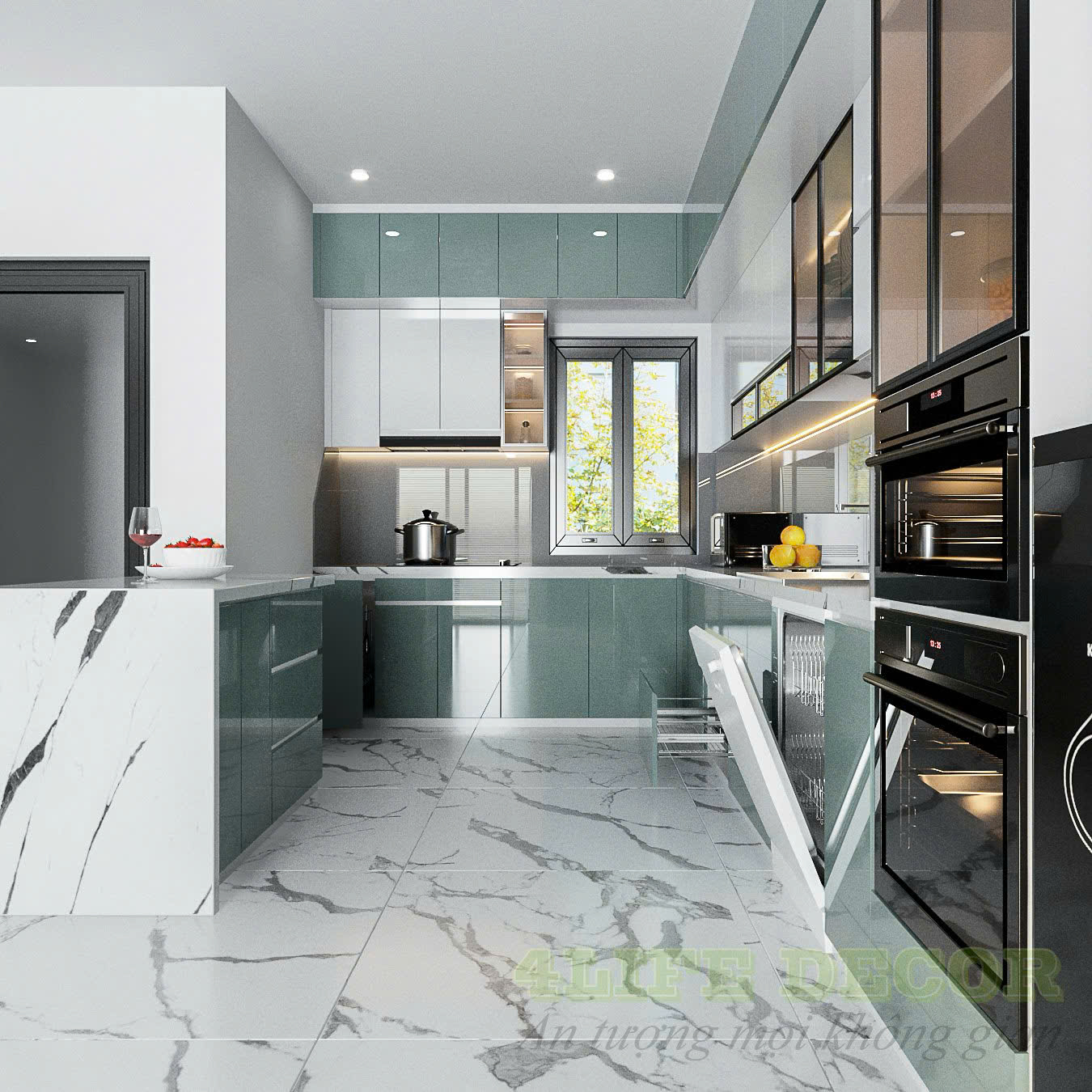 Thiết kế nội thất tủ bếp đẹp