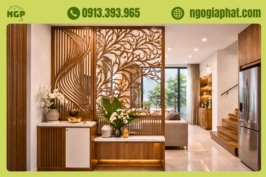 30+ Mẫu Vách Ngăn CNC, Vách Nan Gỗ Đẹp, Giá Rẻ Xu Hướng 2026 1 Vách Ngăn CNC
