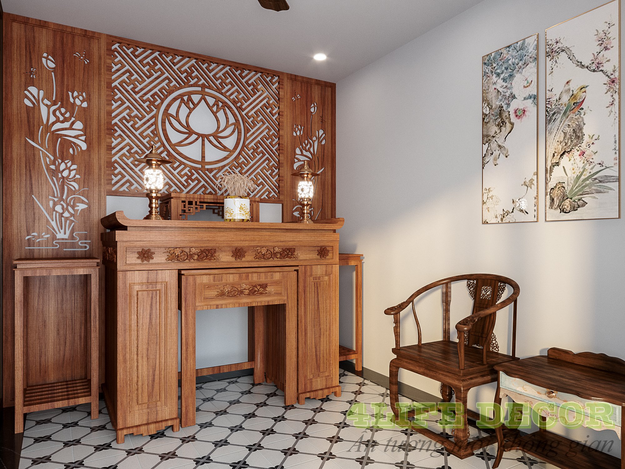 Bàn thờ đẹp hợp phong thủy