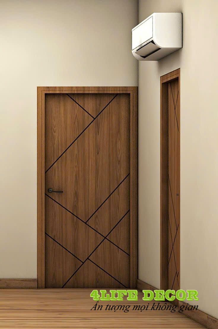 Cửa nhựa vân gỗ walnut (óc chó)