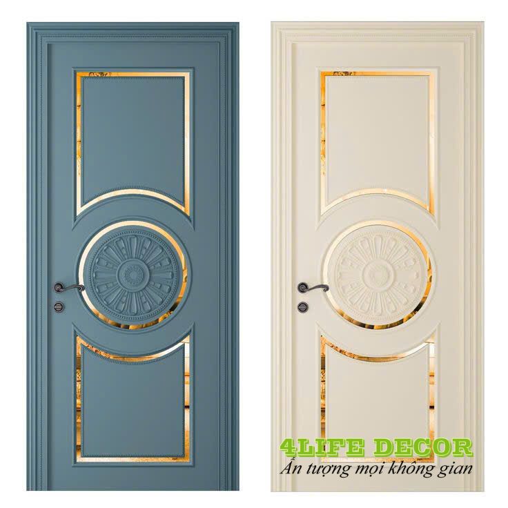 Cửa nhựa pano cổ điển/bán cổ điển