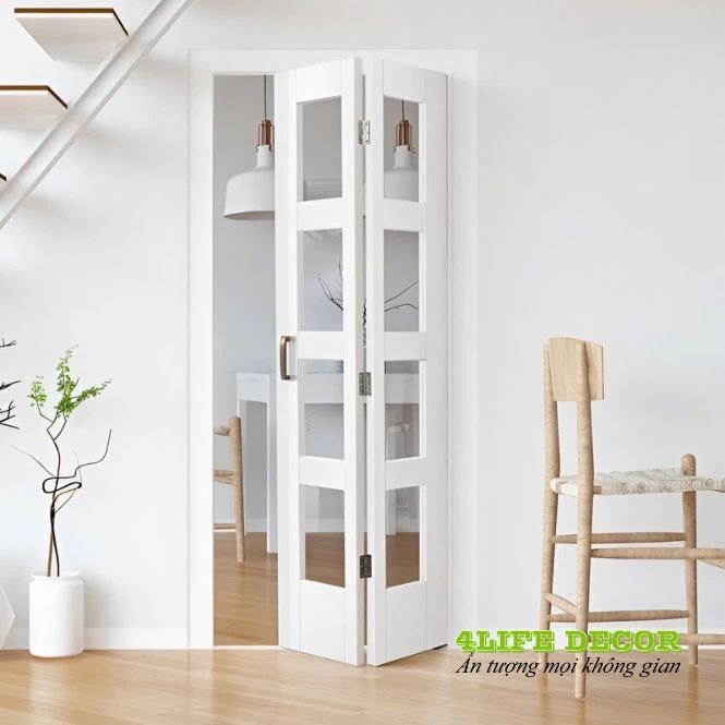 Cửa nhựa 2 cánh mở rộng cho nhà vệ sinh