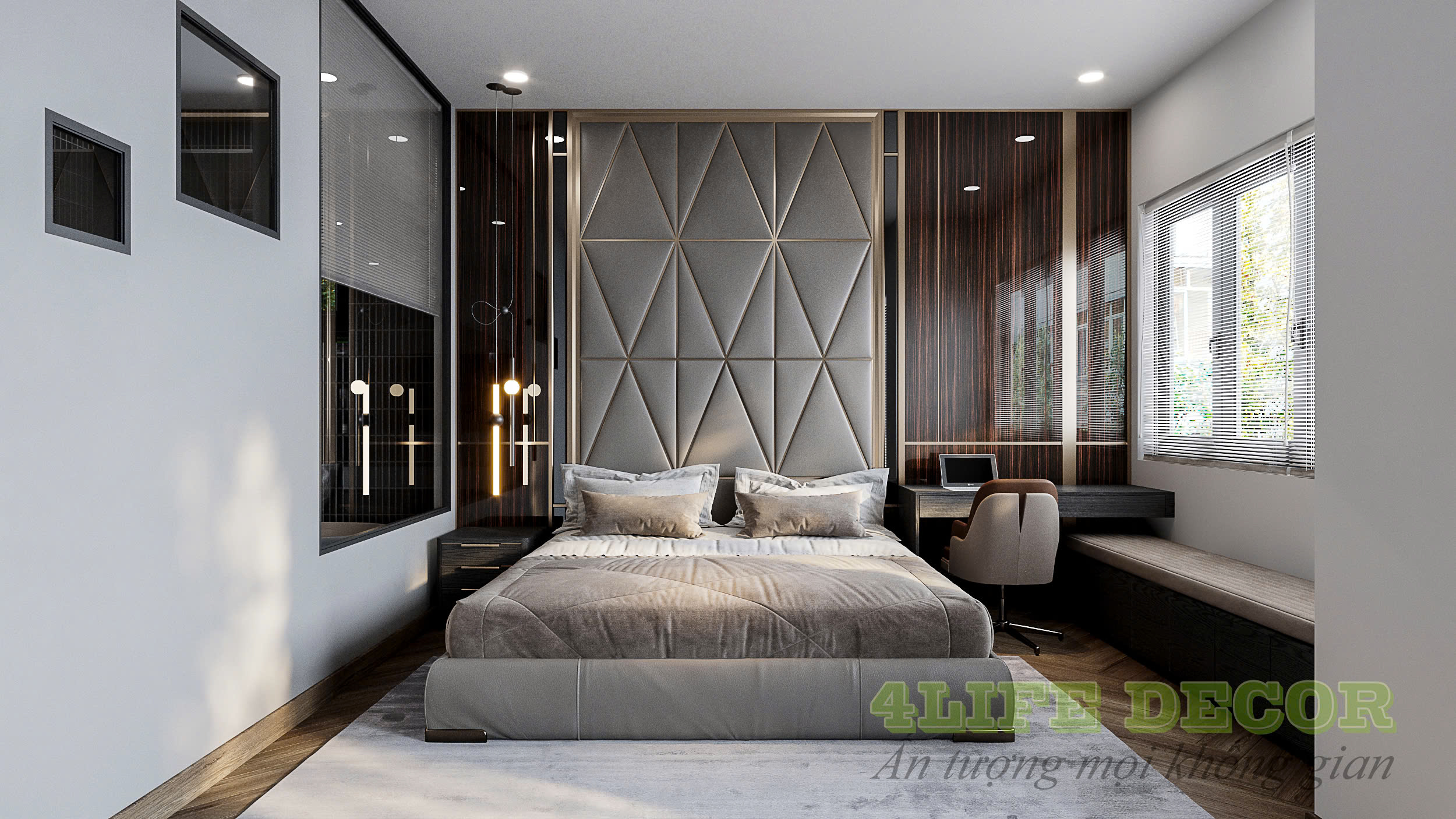 Xu hướng nội thất 2025 với acrylic vân gỗ mờ (Matte Acrylic)