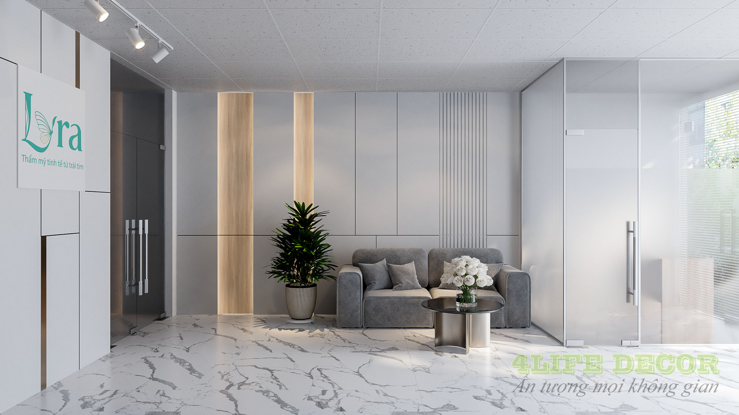 Thiết Kế Thi Công Nội Thất Viện Thẩm Mỹ Lyna – Âu Cơ