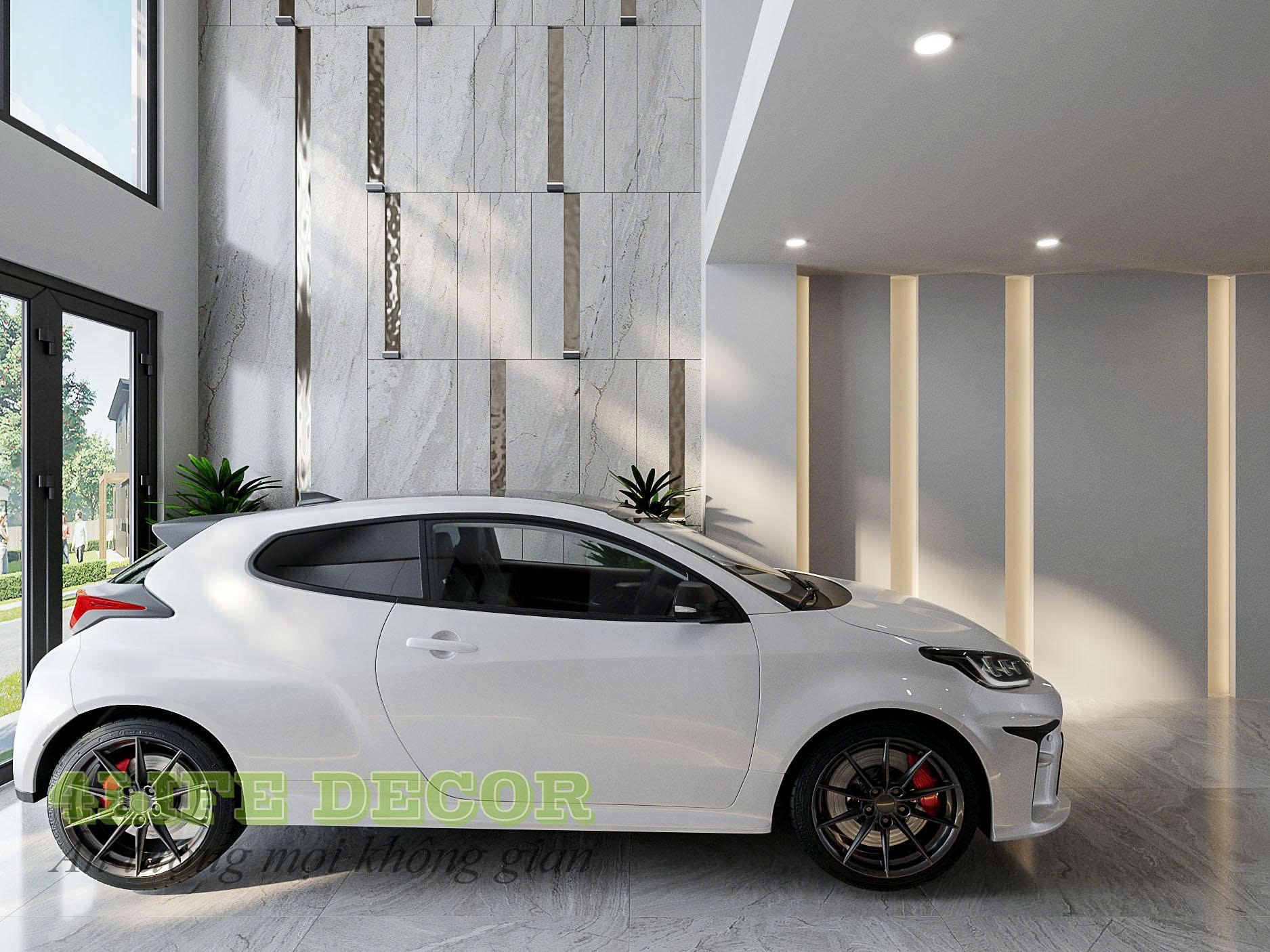 Thiết kế nội thất nhà phố – Garage tiện ích 2