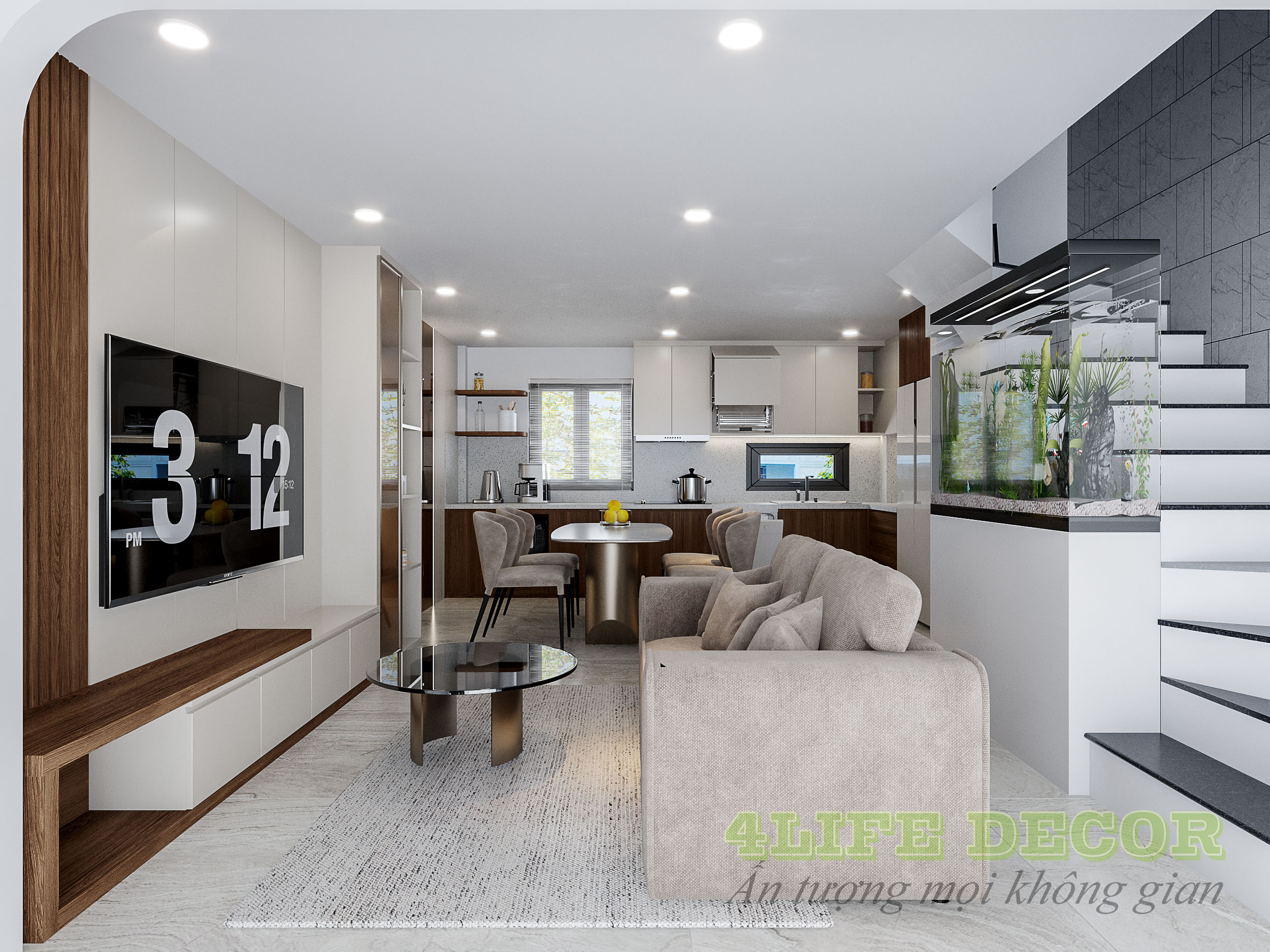 Thiết Kế Nội Thất Nhà Phố – Anh Lộc Hiệp Bình Phước