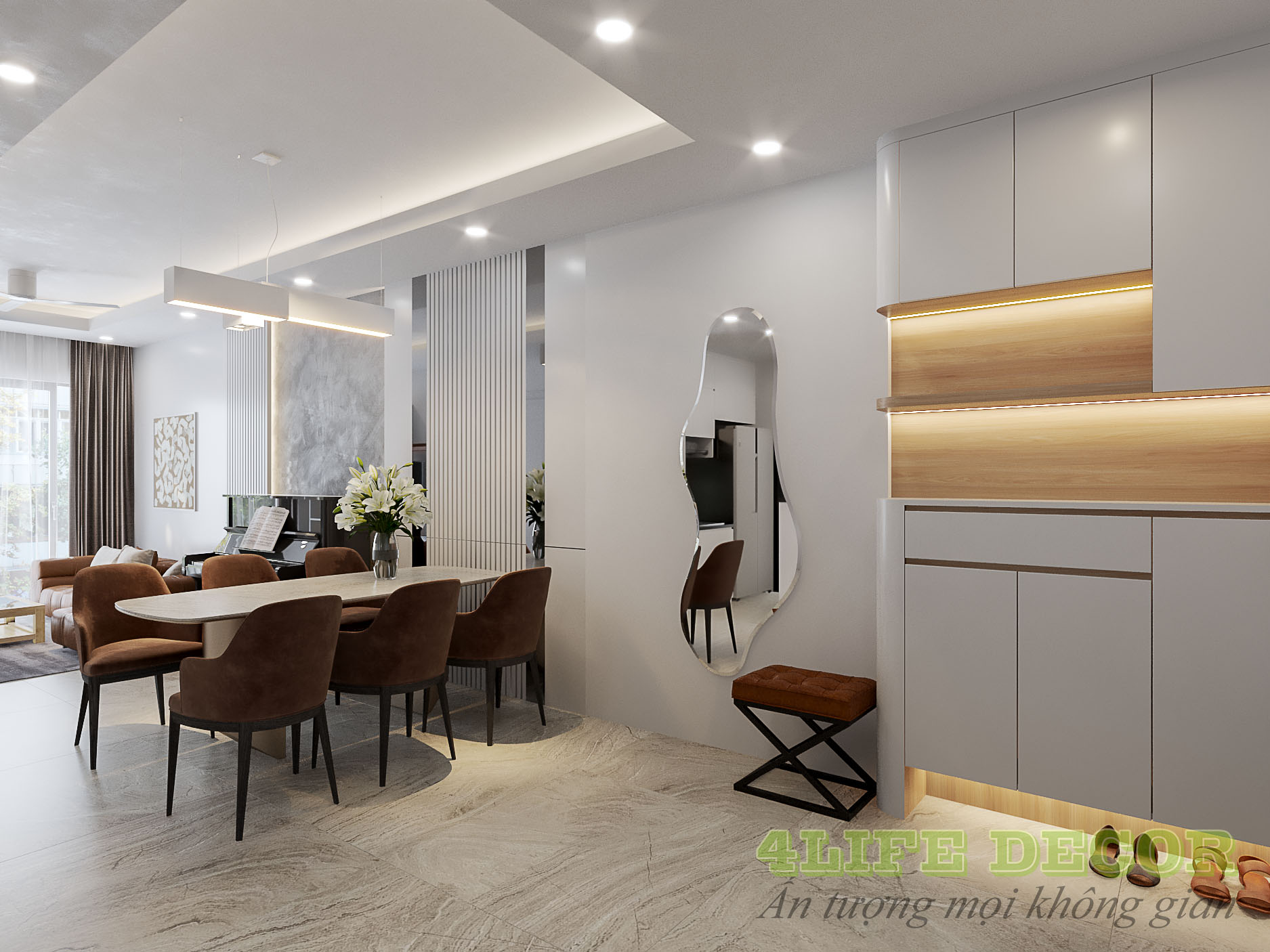 Thi công nội thất căn hộ cao cấp – Phòng bếp hiện đại và tiện nghi 3