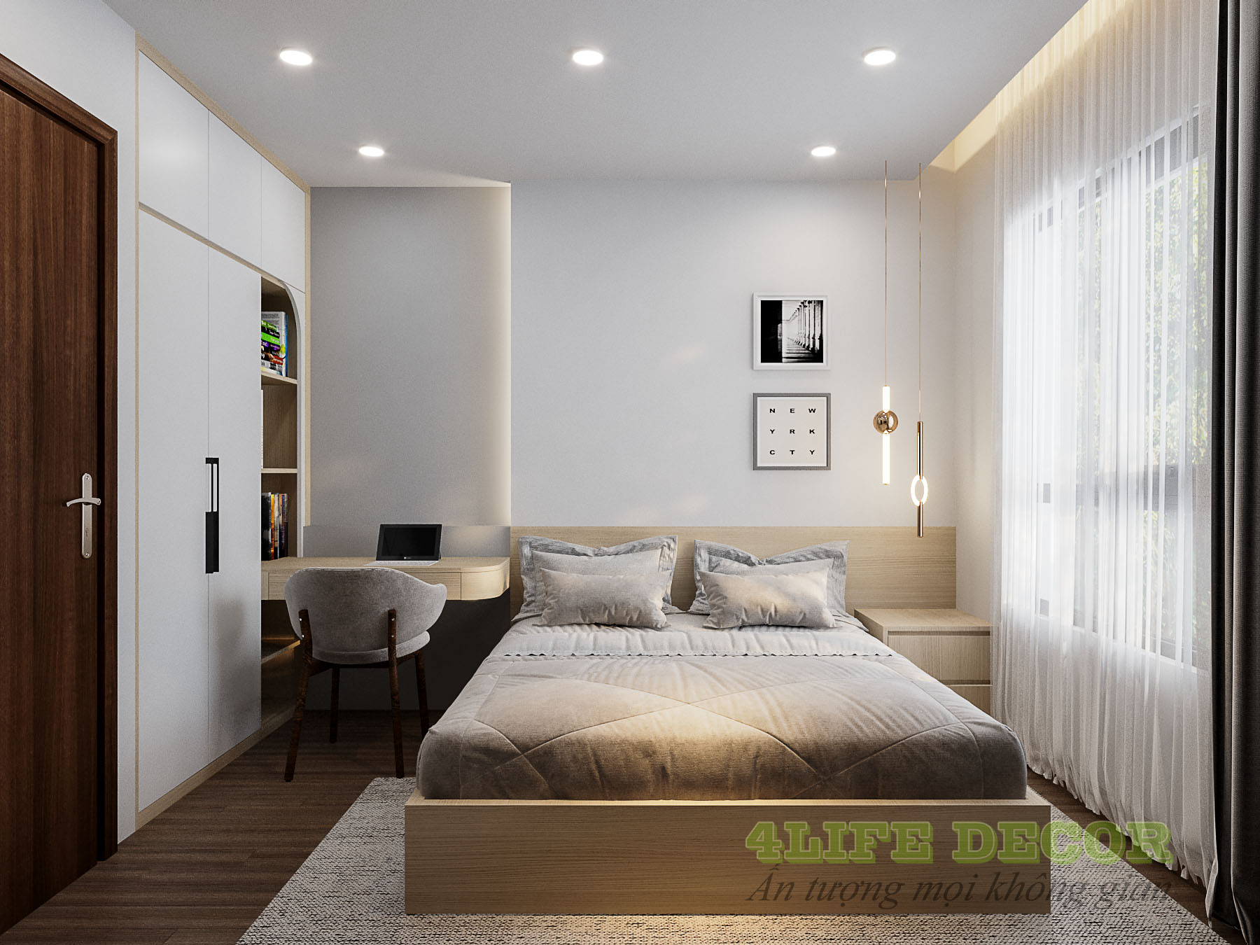 Thiết kế nội thất căn hộ – Phòng ngủ bé vui tươi và an toàn 1