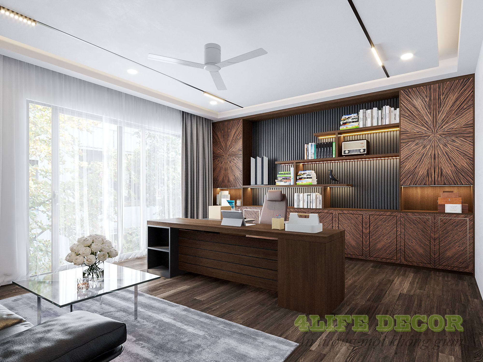 THIẾT KẾ THI CÔNG NỘI THẤT VĂN PHÒNG GIÁM ĐỐC