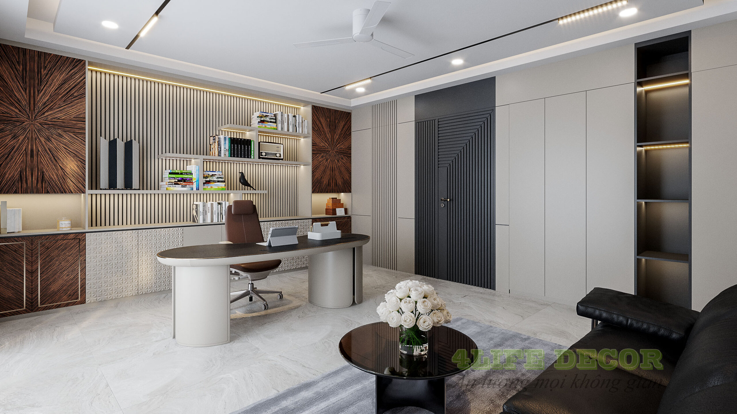 THIẾT KẾ THI CÔNG NỘI THẤT VĂN PHÒNG GIÁM ĐỐC 4
