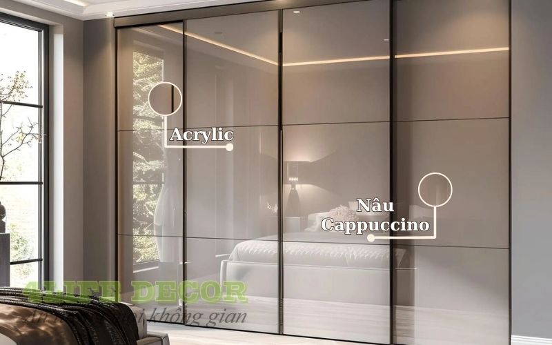 Chất liệu & Màu sắc tủ quần áo phòng ngủ hẹp