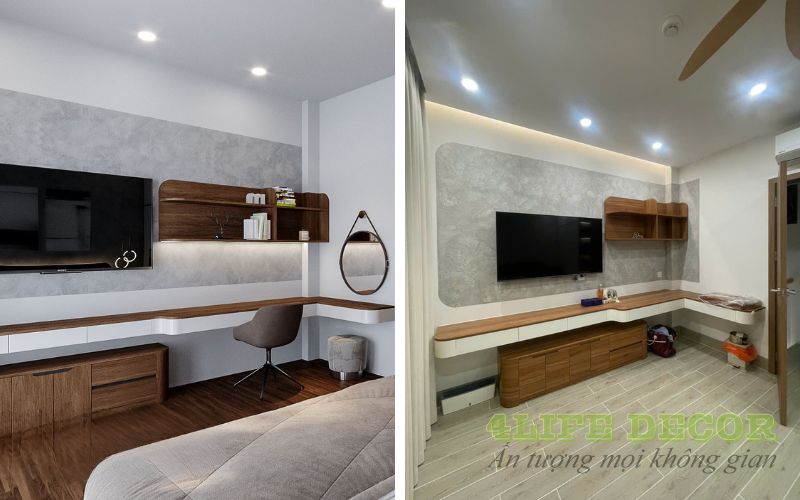 Thiết kế thi công nội thất nhà phố - Phòng ngủ master 2