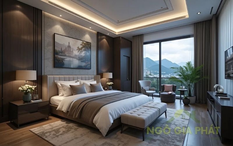 Thi công nội thất chuyên nghiệp - Phòng Ngủ Master Hiện Đại