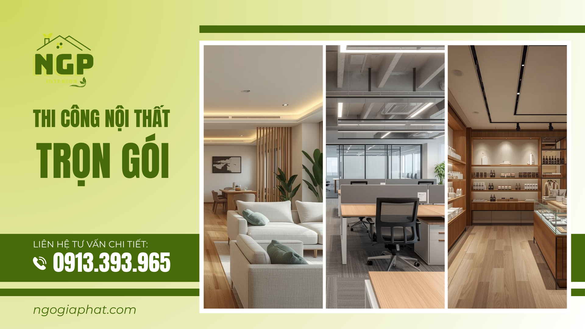 Thi công nội thất trọn gói | Báo giá tại xưởng MỚI NHẤT