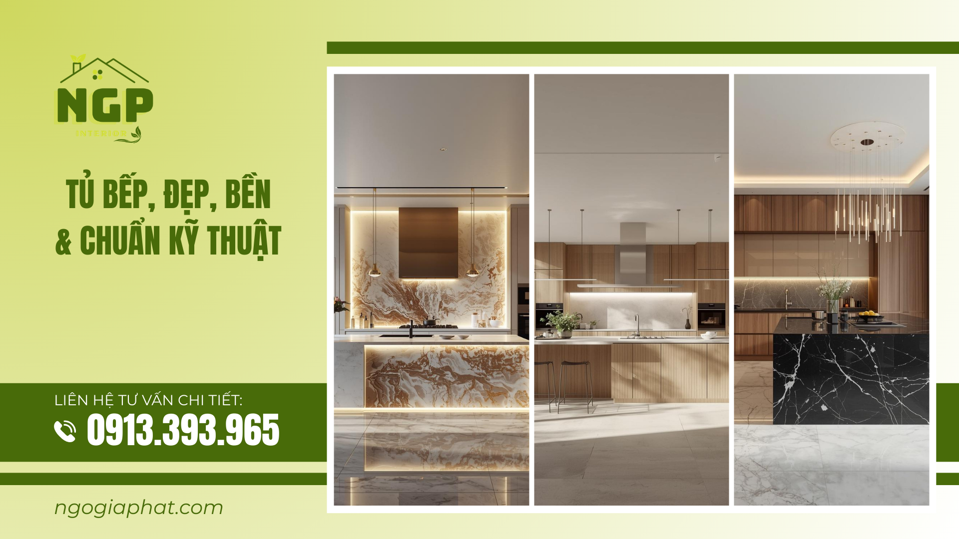 Thiết Kế & Thi Công Tủ Bếp Đẹp – Báo Giá Sau 5 Phút