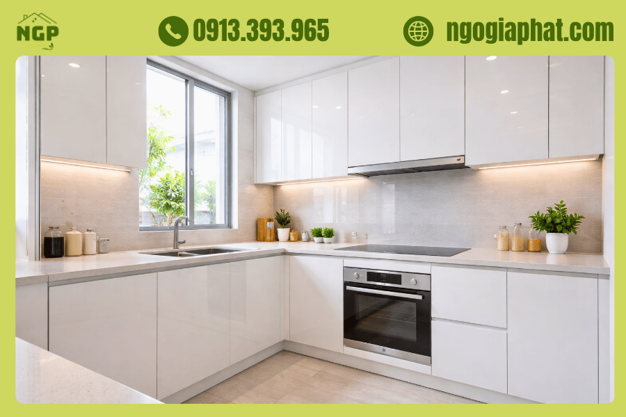 Tủ bếp lõi nhựa