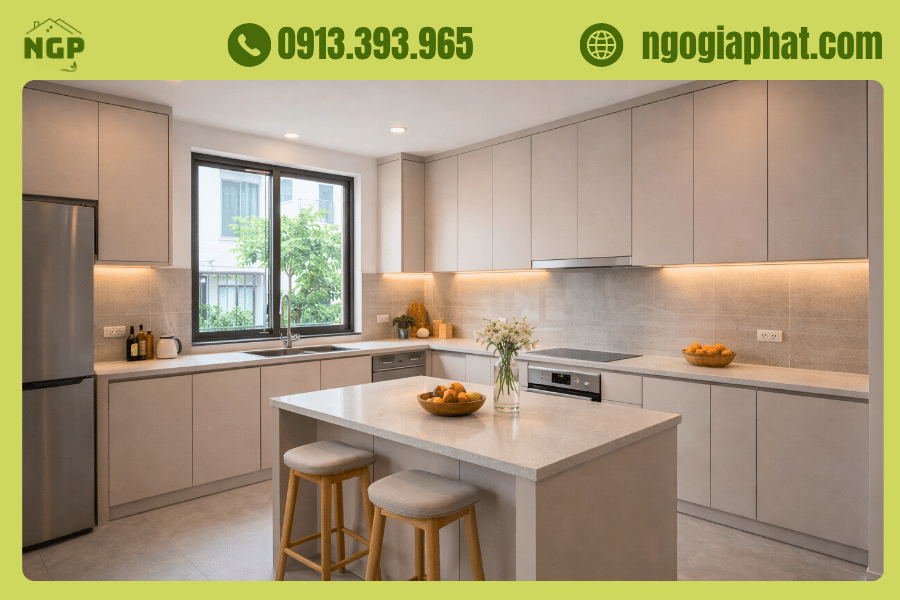 Tủ bếp lõi nhựa