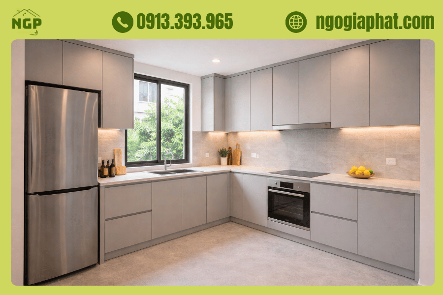 Tủ bếp lõi nhựa