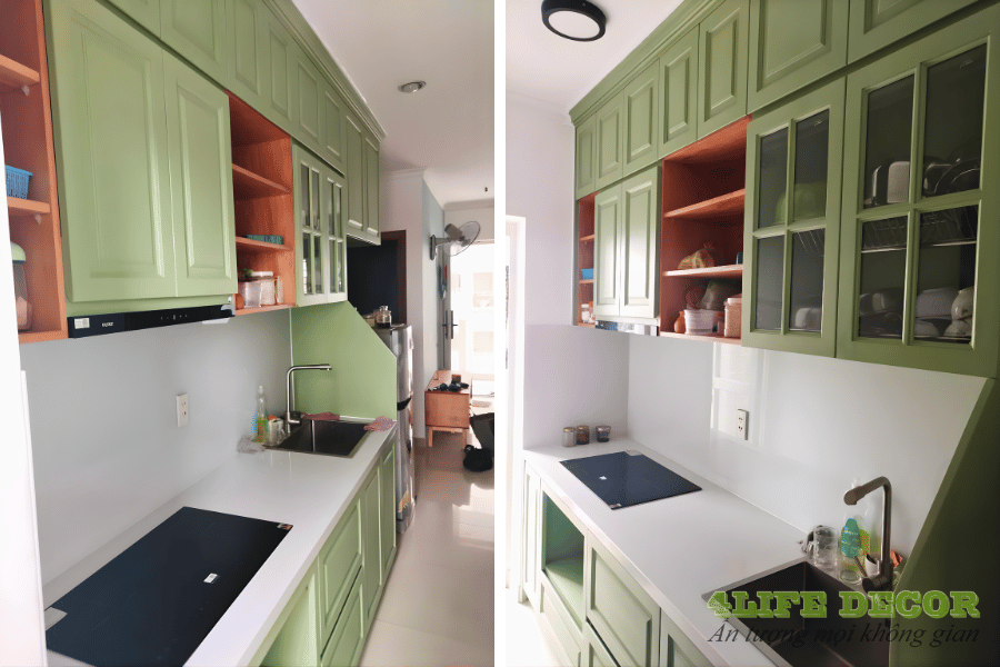tủ bếp phong cách tân cổ điển