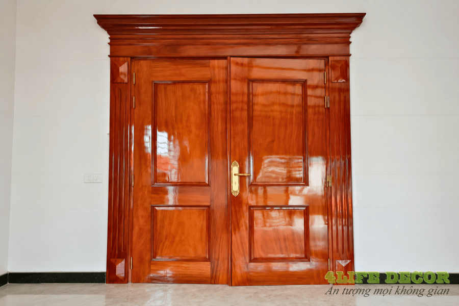 cửa gỗ 2 cánh đơn giản