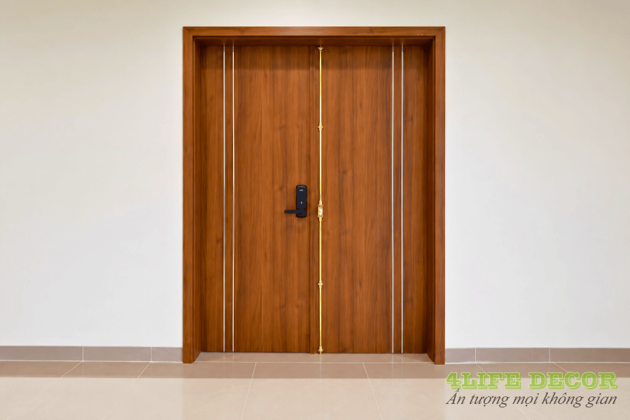 cửa gỗ 2 cánh đơn giản