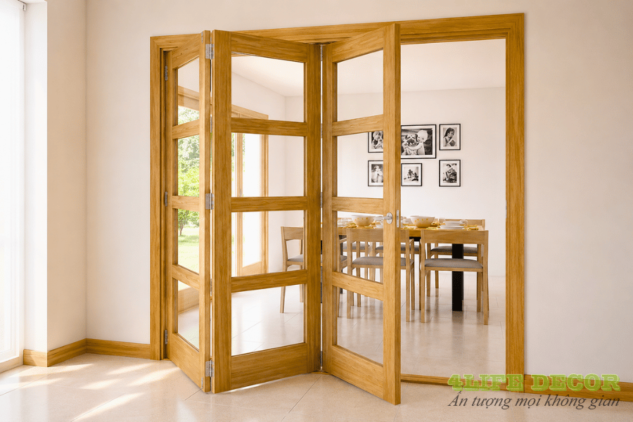 cửa gỗ 3 cánh